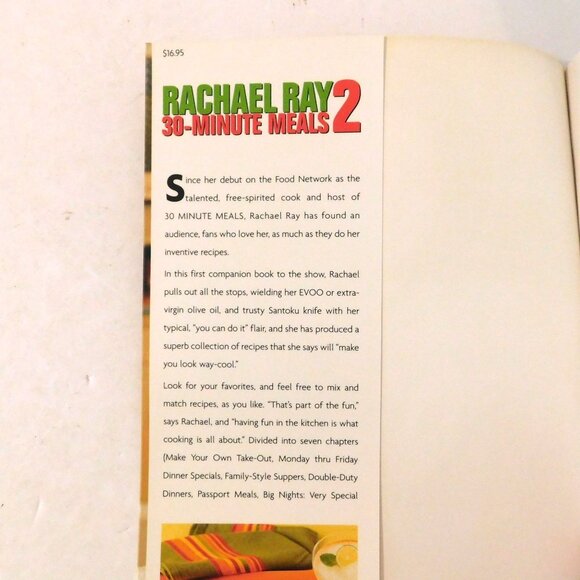 30 Minute Meals 2 by Rachael Ray 2003 PB Cookbook 3 Course Step by Step Guide - Picture 3 of 8